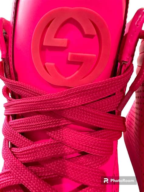 gucci pink coda sneakers|pink Gucci sneakers high top.